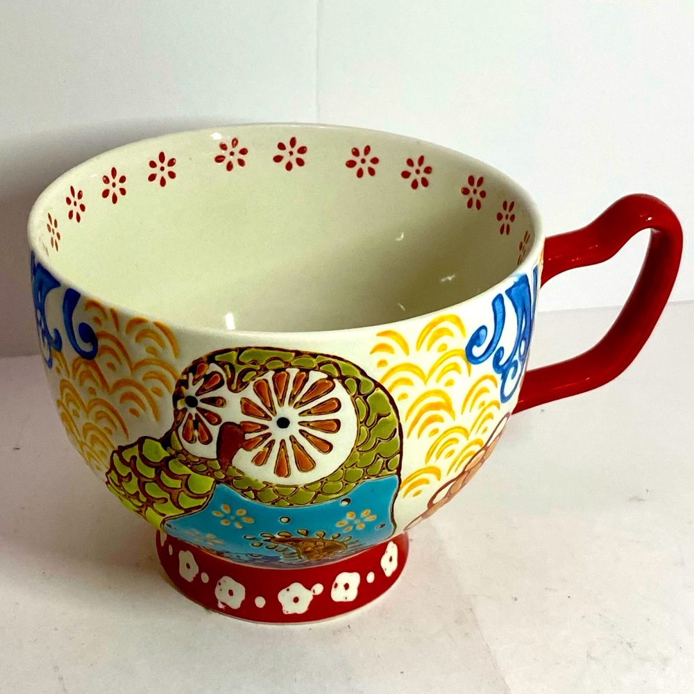 COLORFUL ARTISTIC ACCENT OWL MUG